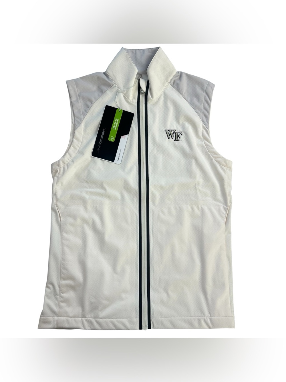 NWT Nike Golf Wake Forest Demon Deacons Women’s S Windproof Full-Zip Vest Cream